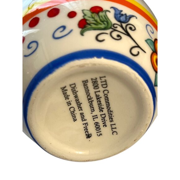 Set of 2 Ceramic Cruets – LTD Commodities – Italian-Style Floral Design – 4.5" T - Picture 4 of 4